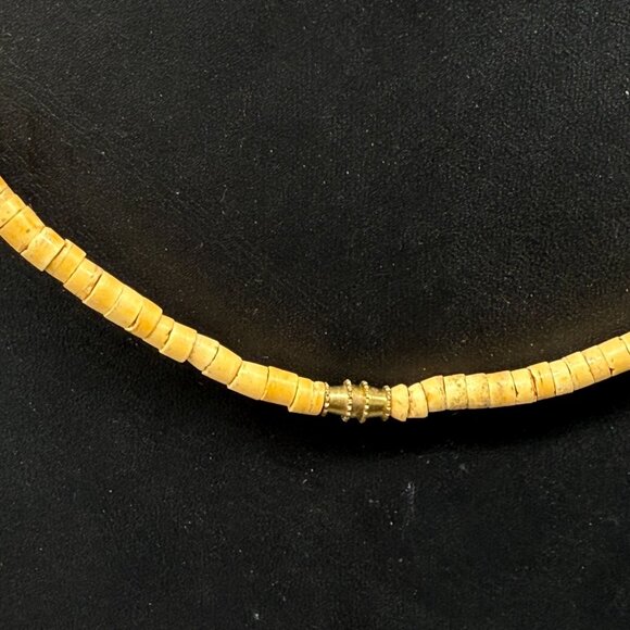 Native American Wood DiskBeads Necklace Boho Traditional Bohemians 25 Inch - Picture 7 of 7